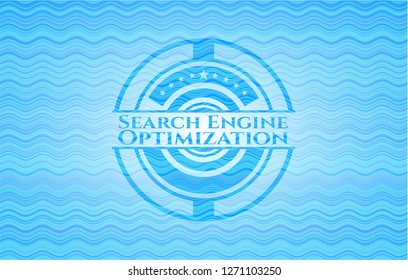 Search Engine Optimization water representation style emblem.