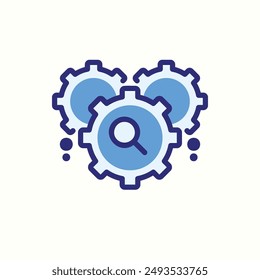 search engine optimizationicon, isolated blue icon theme seo