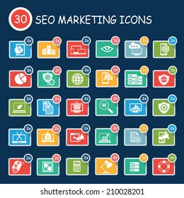Search Engine Optimization,SEO Development icons,clean vector 