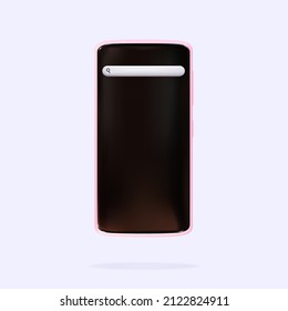 Search engine panel on smartphone screen. mobile web internet search, blank search bar mockup for headings, text. Vector illustration.