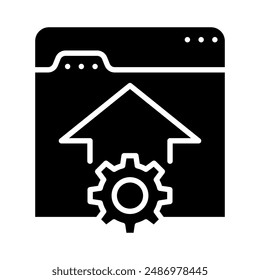 Búsqueda Ranking del motor icono línea Ilustración vectorial