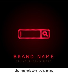 Search engine red chromium metallic logo