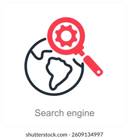 Search Engine and seo icon concept