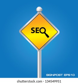 Search engine signpost,vector