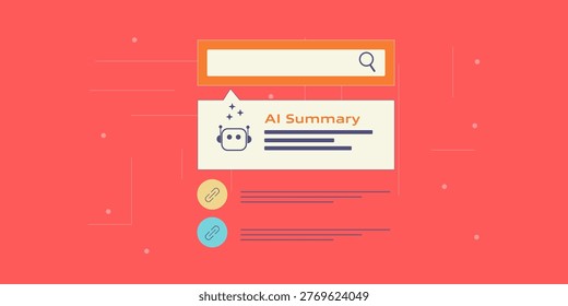 Search engine uses artificial intelligence to process search results based on users query to deliver accurate information along content summary and website links in AI mode.
