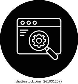 Search Engine vector icon. Can be used for printing, mobile and web applications.