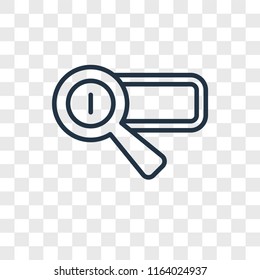 Search engine vector icon isolated on transparent background, Search engine logo concept