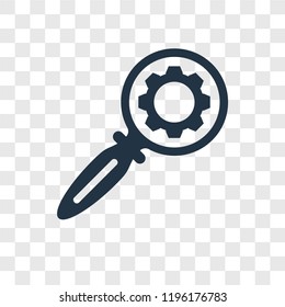 Search engine vector icon isolated on transparent background, Search engine transparency logo concept