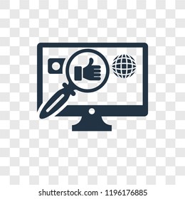 Search engine vector icon isolated on transparent background, Search engine transparency logo concept