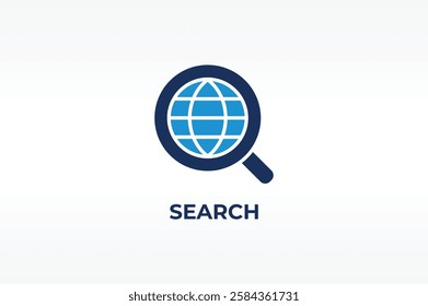 SEARCH ENGINE vector, icon or logo sign isolated symbol illustration