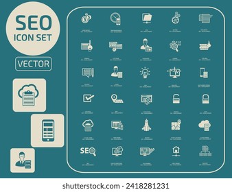 Search Engine Vector Icon Set