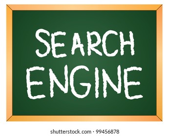 "search engine" word written on chalkboard