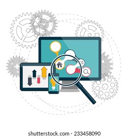 Search Engines Optimization Concept Vector Illustration