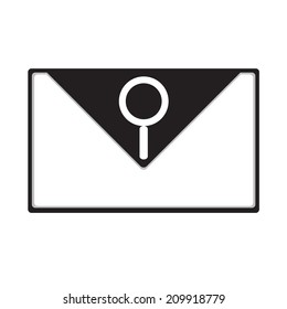 Search Envelope for Letters. Vector Illustration