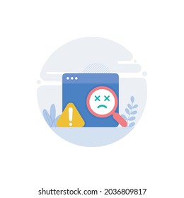 Search Error vector flat conceptual icon style illustration. EPS 10 File 