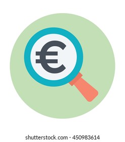 Search Euro Colored Vector Icon