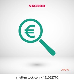 Search euro money icon