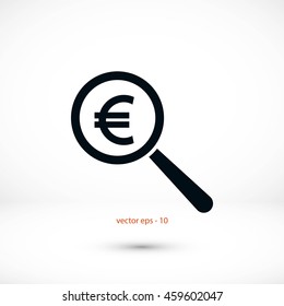 Search euro money icon