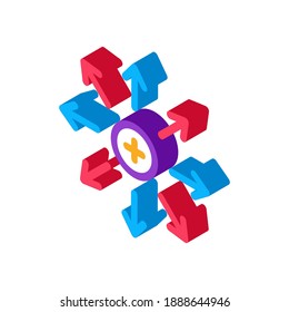 search everywhere icon vector. isometric search everywhere sign. color isolated symbol illustration