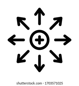 search everywhere icon vector. search everywhere sign. isolated contour symbol illustration