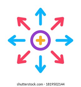 search everywhere icon vector. search everywhere sign. color symbol illustration