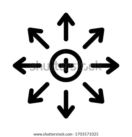 search everywhere icon vector. search everywhere sign. isolated contour symbol illustration