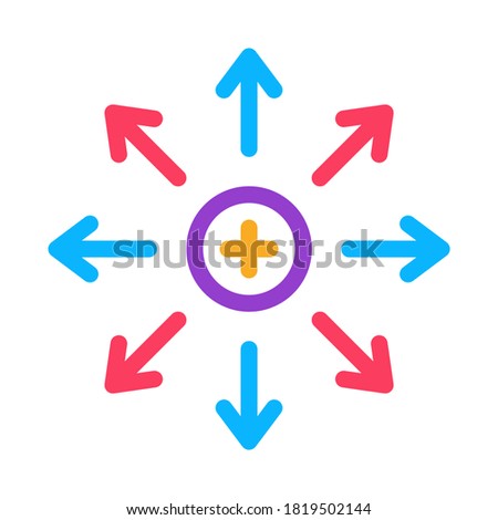 search everywhere icon vector. search everywhere sign. color symbol illustration