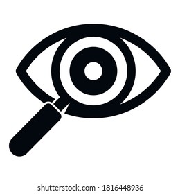 Icono de exploración ocular de búsqueda. Ilustración simple del icono del vector de exploración de ojos de búsqueda para el diseño web aislado en fondo blanco
