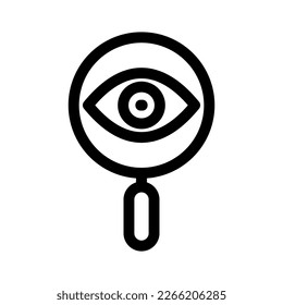 icono de ojo de búsqueda o logotipo símbolo de signo aislado ilustración vectorial - iconos vectoriales de estilo negro de alta calidad
