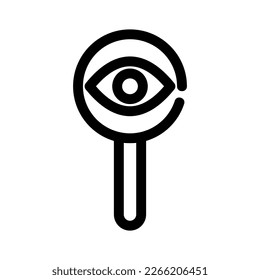 icono de ojo de búsqueda o logotipo símbolo de signo aislado ilustración vectorial - iconos vectoriales de estilo negro de alta calidad
