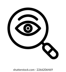 search eye icon or logo isolated sign symbol vector illustration - high quality black style vector icons
