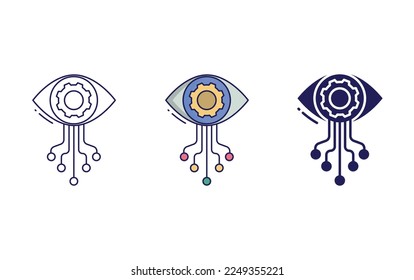 Search eye icon vector illustration