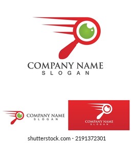Search eye  logo and symbol template vector