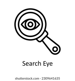 Search Eye Vector  outline Icon Design illustration. Seo and web Symbol on White background EPS 10 File