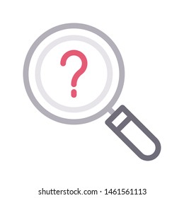 search faq colour line vector icon