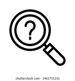 search faq thin line vector icon