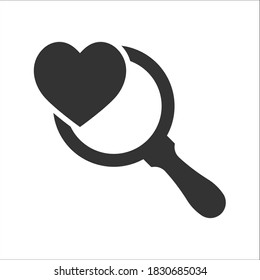 Icono de elemento favorito de búsqueda, gráficos vectoriales