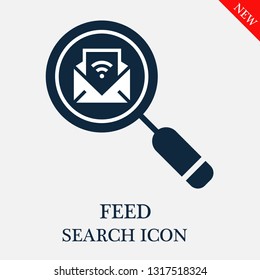 search Feed icon. Editable search Feed icon for web or mobile.