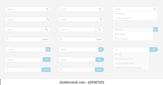 Search field vector element design template