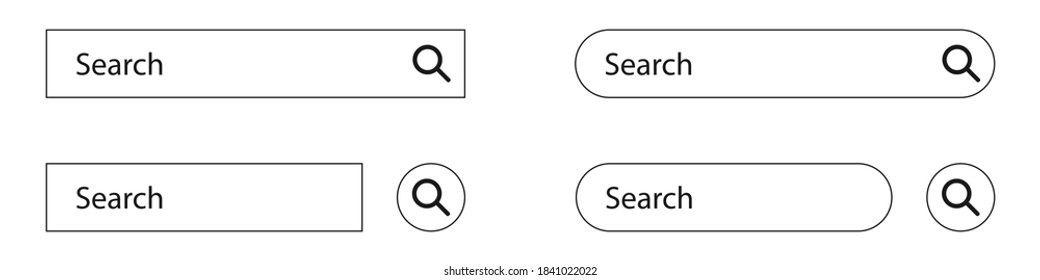 Search Field Window. Search Window. UI Field With Loupe.