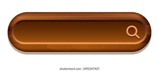 Search field. Wooden field for entering search terms. Vector clipart.