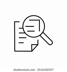 Signo de icono de análisis de archivos de búsqueda
