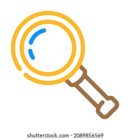 vector de icono de color del archivo de búsqueda. signo de archivo de búsqueda. ilustración de símbolo aislado