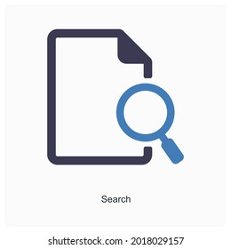 Search File or Document Icon Concept