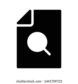 search file glyph flat vector icon