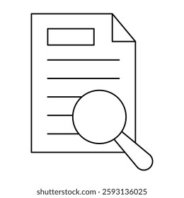 Search File Glyph Icon Design For Personal nad Commercial Use