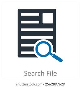 Search File and file icon concept