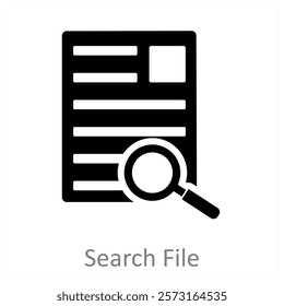 Search File and file icon concept