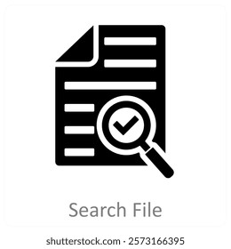 Search File and file icon concept