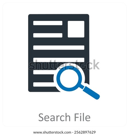 Search File and file icon concept